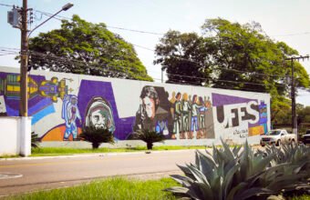 processos seletivos professores Ufes - mural artístico no campus de Vitória